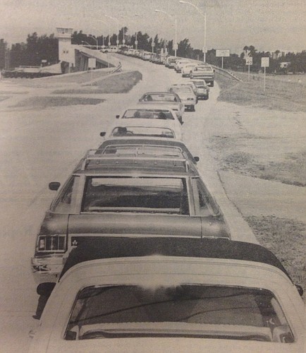 Getting to Siesta Key Beach in mid-July 1976 was as difficult as it is today during season.