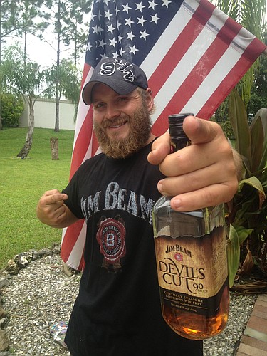 Loren Sletten will become extremely familiar with this bottle of Jim Beam. Courtesy photo.