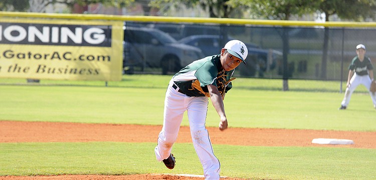 Peter Balos got the call on the mound for Lakewood Ranch in its 13-3 victory over New Tampa July 13.