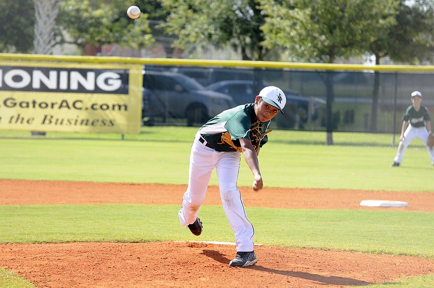 Peter Balos got the call on the mound for Lakewood Ranch in its 13-3 victory over New Tampa July 13.