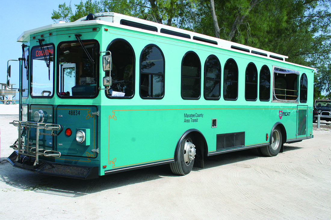 Manatee County is attempting to collect $84,000 from the town to fund the island's trolley route.
