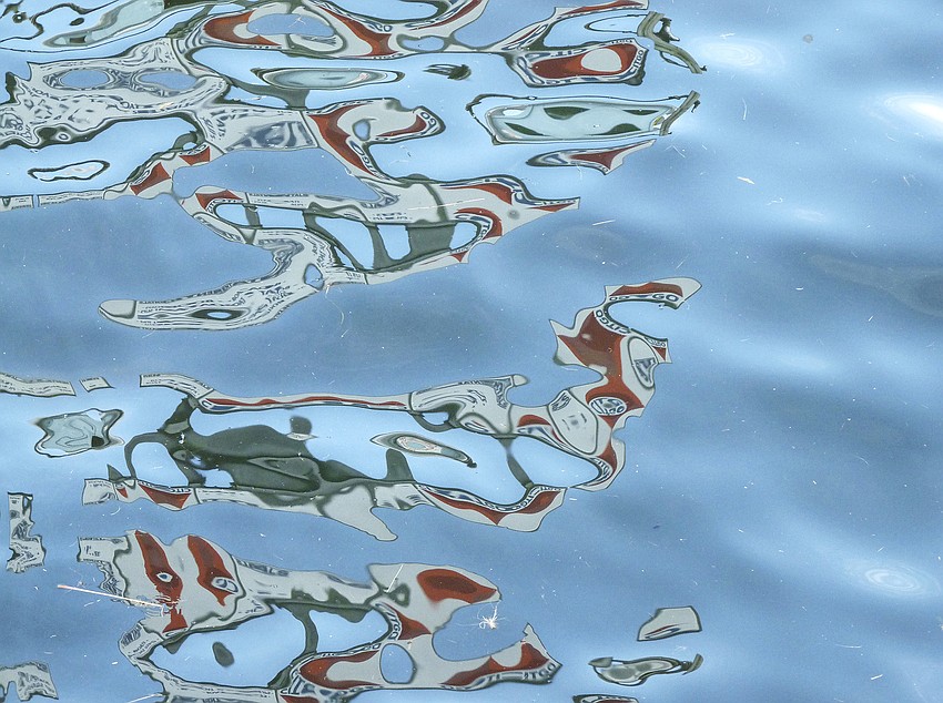 The Gas Pump by Pamela Callender is on display at The Conservation Foundation through August (Courtesy Pamela Callender).