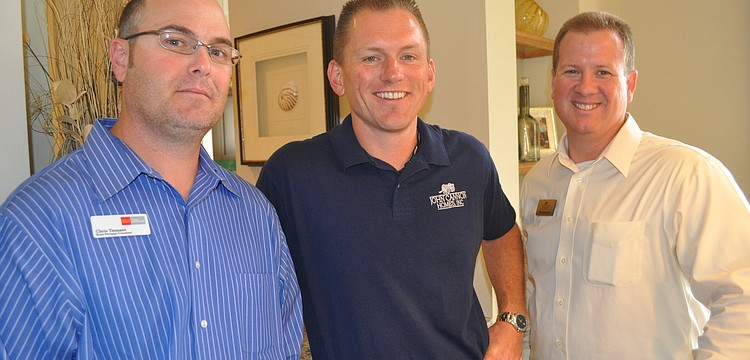 Chris Tennant of Wells Fargo with Leif Schmidt and Derin Hampton of John Cannon Homes