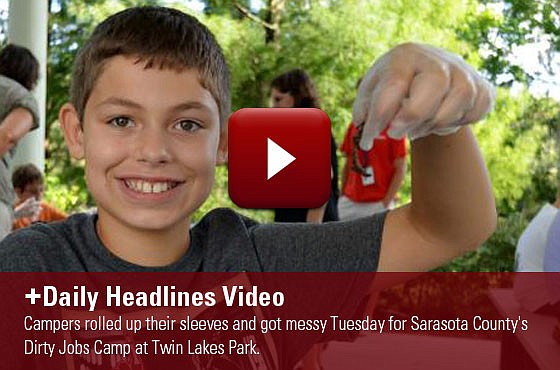 Campers rolled up their sleeves and got messy Tuesday for Sarasota CountyÃ¢â‚¬â„¢s Dirty Jobs Camp at Twin Lakes Park.