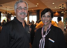 Paul Lang, of Waterlefe, with Joan Stanton, of Chase Bank