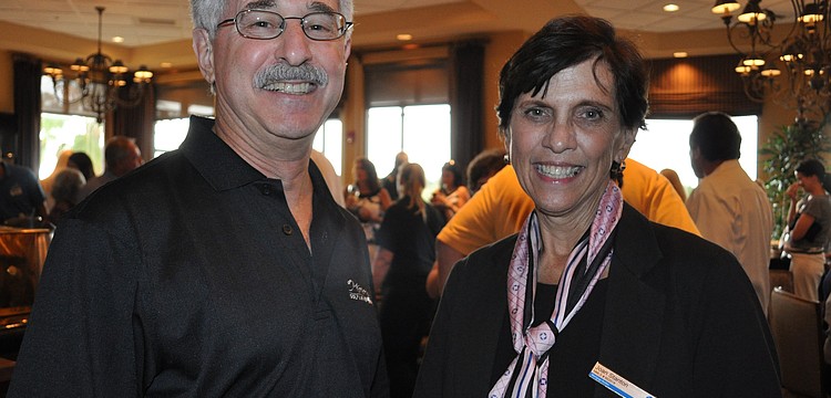 Paul Lang, of Waterlefe, with Joan Stanton, of Chase Bank