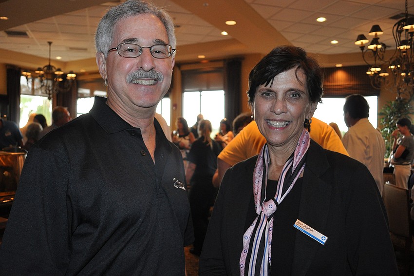 Paul Lang, of Waterlefe, with Joan Stanton, of Chase Bank
