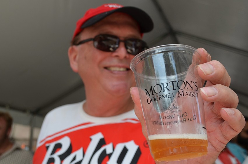 Bob Peters came to the event donning beer apparel