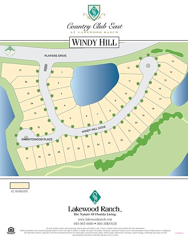 Windy Hill features 37 home sites, many overlooking the 10th hole of the Royal Lakes Golf Course.