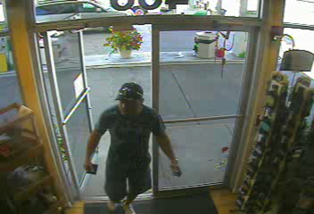 Sarasota Police seek help identifying a man seen using a stolen debit card at a Longboat Key gas station Aug. 1.