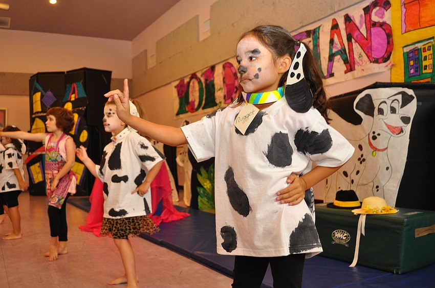 Micaela Castro, 7, dances as a puppy named Nugget.