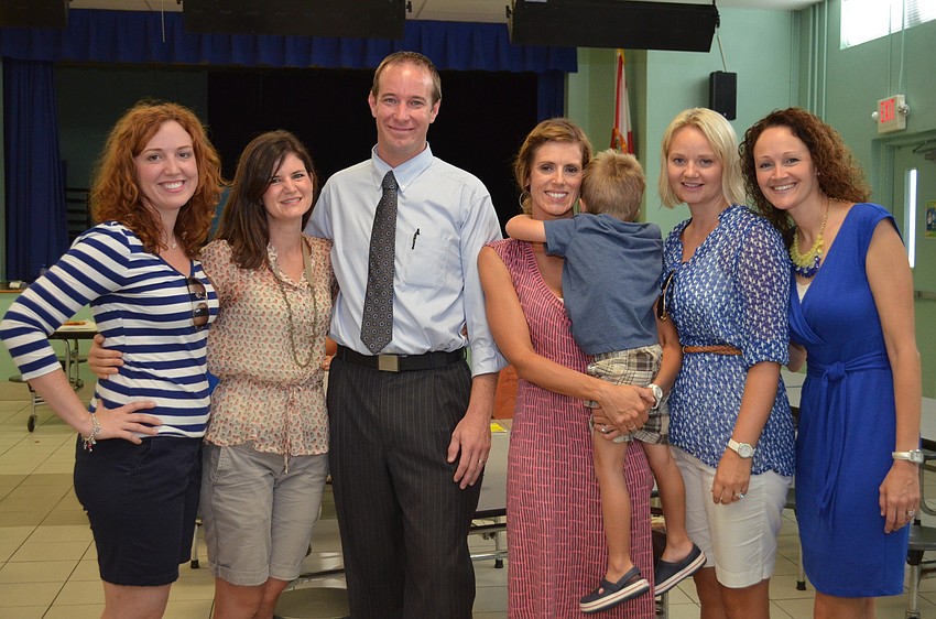 Brooke Cherry, Hannah and Jeff Toale, Kim and Liam McKay, Merete Hermansen and Assistant Principal Intern Jaime Kisner at Bay Havenâ€™s Boohoo Breakfast.