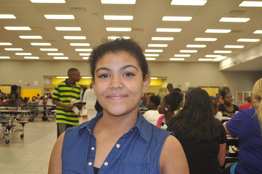 Isabella Benitez,11, starts sixth grade today at Booker VPA.