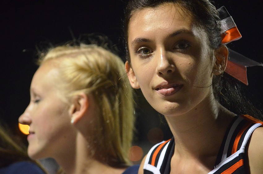 Tatiana Schermick cheers on the sailors.