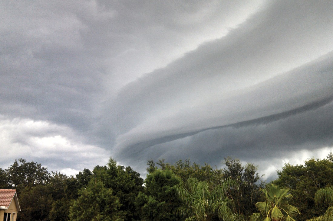 Tom Cook submitted this photo of a shelf cloud, taken near University Parkway and Lockwood Ridge Road.