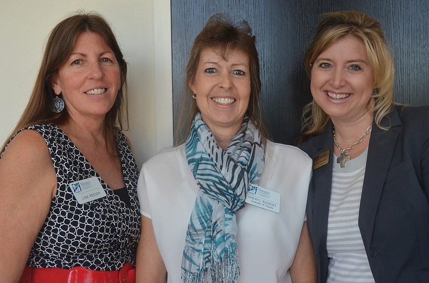 Lisa Reeder and Cheryl Richert of the Manatee Chamber of Commerce and Heather Kasten of the Greater Sarasota Chamber of Commerce
