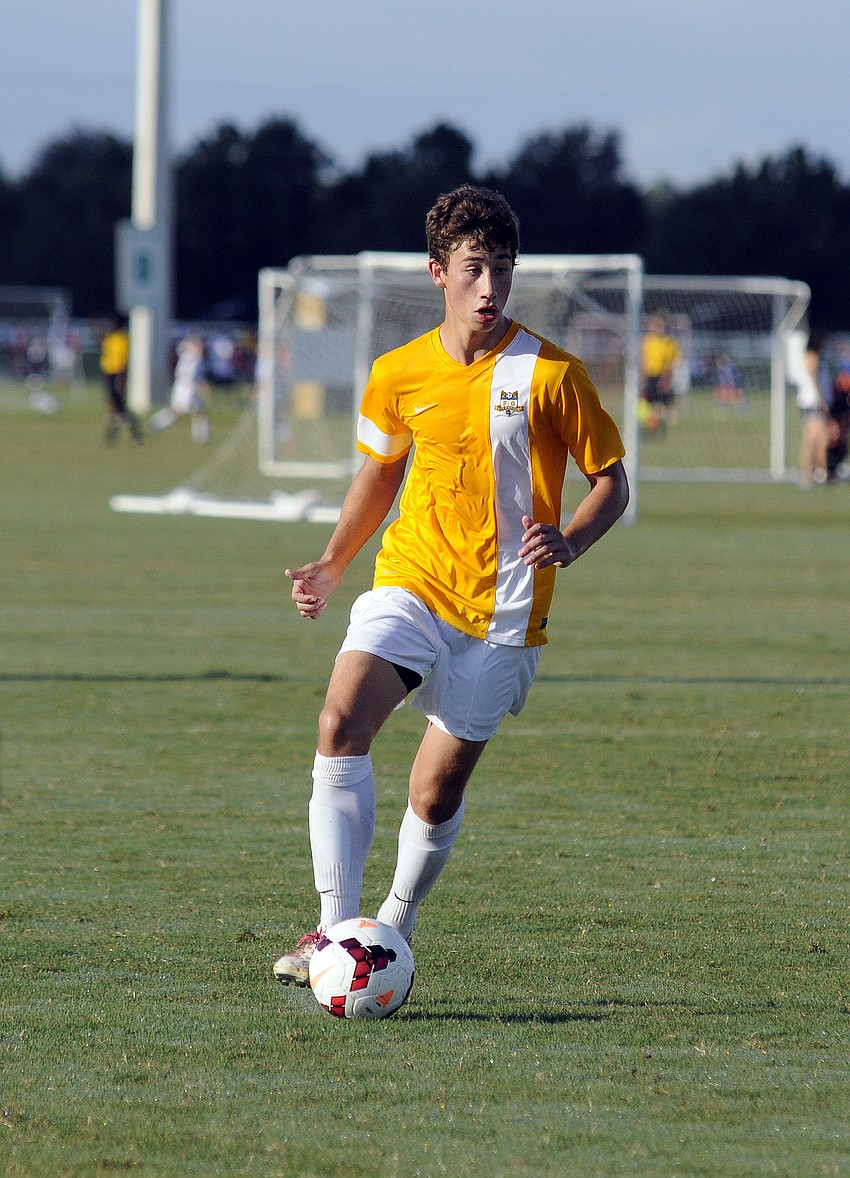 Andrew Zawdomenego plays midfield for FC Sarasota.
