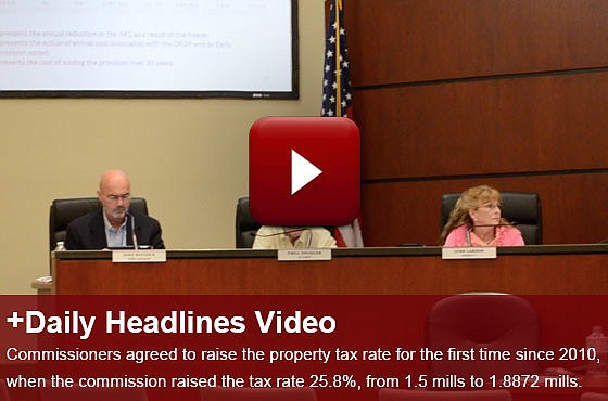 Commissioners agreed to raise the property tax rate for the first time since 2010, when the commission raised the tax rate 25.8%, from 1.5 mills to 1.8872 mills.