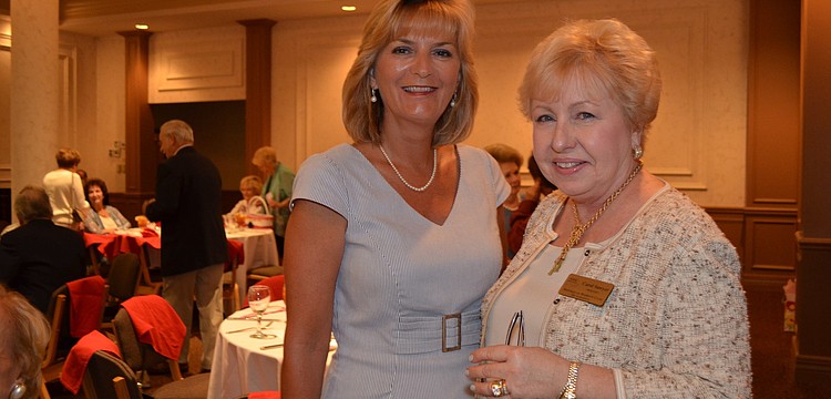 Event speaker Dr. Carol Probstfeld with Carol Sawyer
