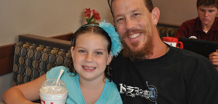 Cassie Gremp with her dad, Corey