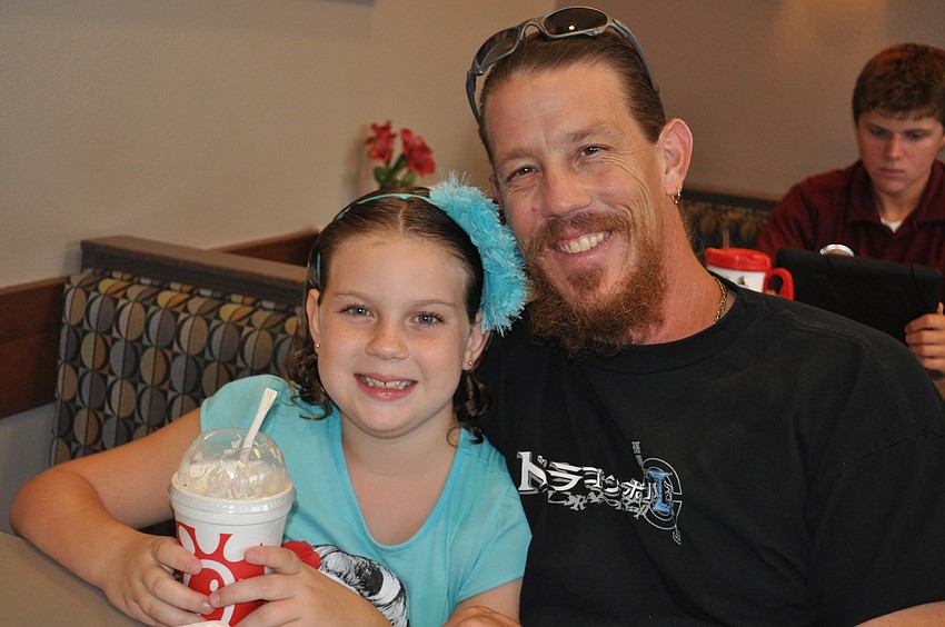 Cassie Gremp with her dad, Corey