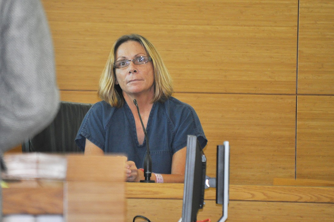 Judy Paul testified on her own behalf during a sentencing hearing Friday at the Manatee County Judicial Center. The former manager of Sand Cay was sentenced to three years in prison.