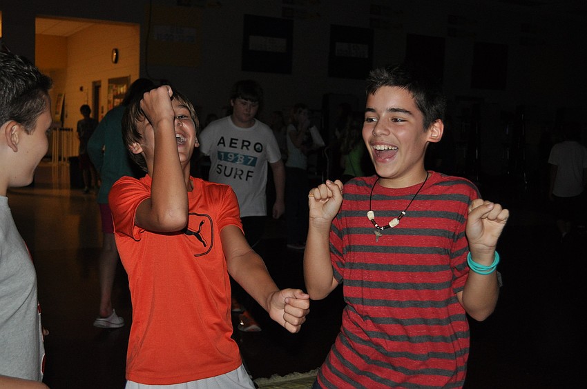 Daniel Hendersan and Aidan Groves do their best worst dance.