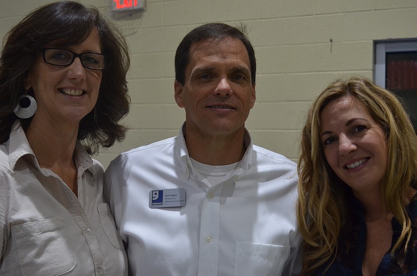 Peg Hughes of the Florida Center for Early Childhood, Rick Hughes of Goodwill and Nikki Logan of Mattisonâ€™s