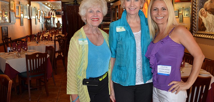 Sponsors Joyce Berk and Tyeanne Dillon with host Giulia Salustri