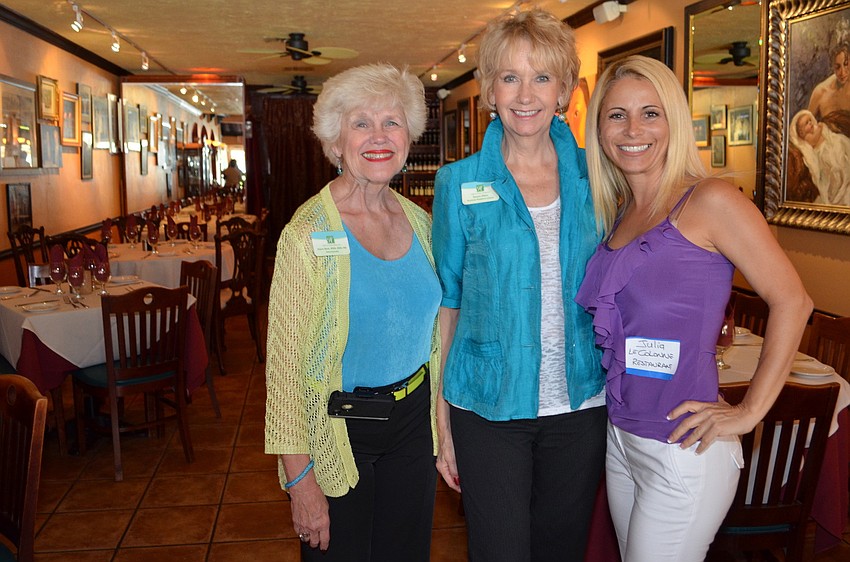 Sponsors Joyce Berk and Tyeanne Dillon with host Giulia Salustri
