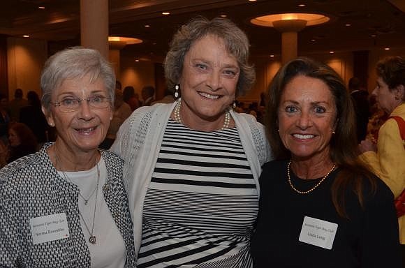Florida State Senator Nancy Detert, center, moderated Thursday's panel discussion on Florida's economy.  With her are Norma Roembke, left, and Linda Long.