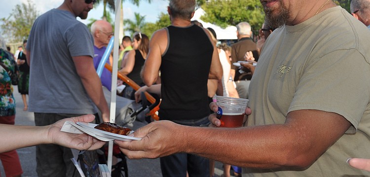 JP Legutko gets his first dish of the evening