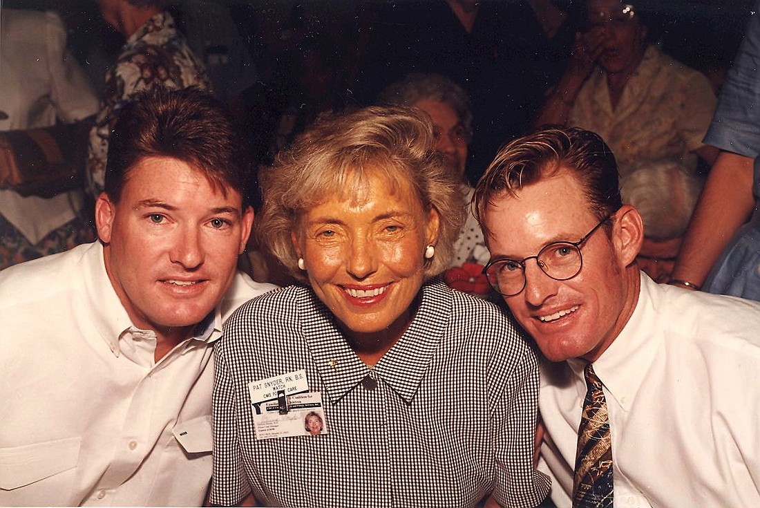 An old photo of the Snyder brothers with their mother, Patricia Snyder. Courtesy photo.