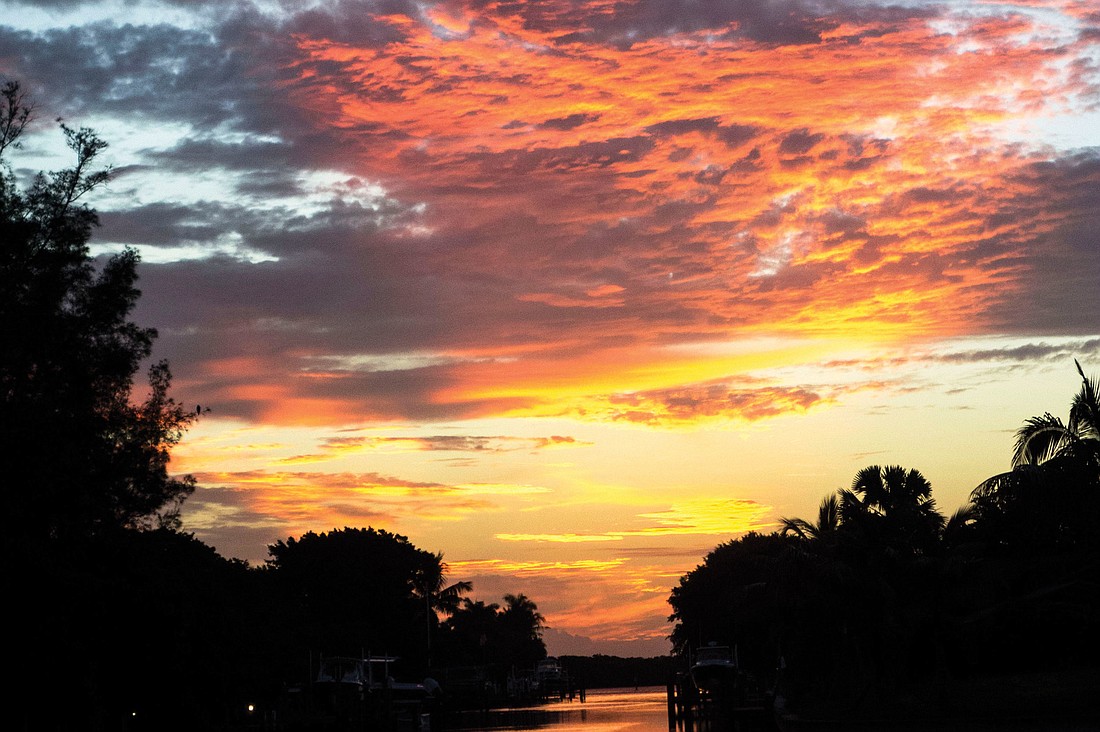 David Johnson submitted this sunset photo, taken from a dock at Cannons Marina on Longboat Key.