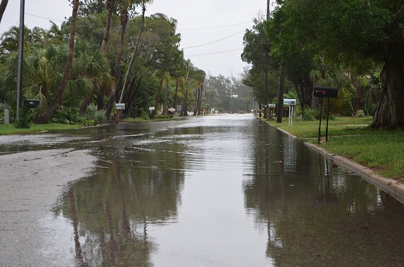 Many side streets, such as Broadway in the Longbeach Village, flooded earlier this week.