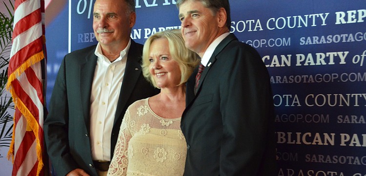 Sarasota County Property Appraiser Bill and Darla Furst with Conservative Talk Show Host Sean Hannity