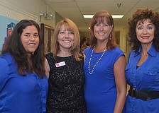 Carolina Tanner and Ashley Danielson of Easter Seals, Tammy Halsted of St. Armandâ€™s Travel and Victoria Jacobson of the Longboat Key Chamber of Commerce