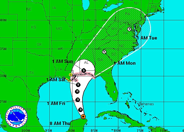 Tropical Storm Karen formed in the Gulf of Mexico early Thursday, Oct. 3.