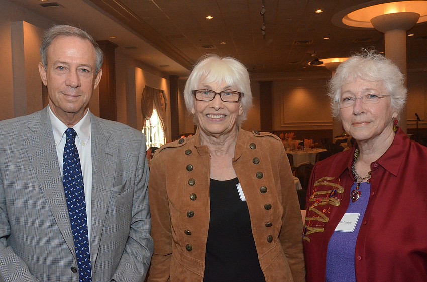 President of CCNA Bob Easterle, Gretchen Serrie of CCNA and Sarasota resident Pattie Lanier
