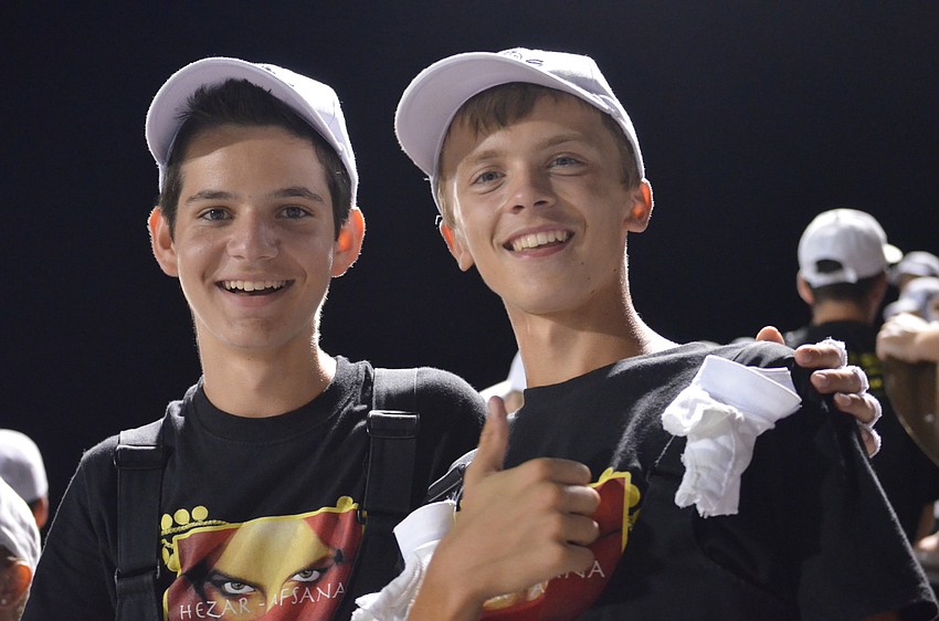Sophomore Nick Bartoszek, 15, and freshman Brad Herring, 14, play the clarinet in the band together.