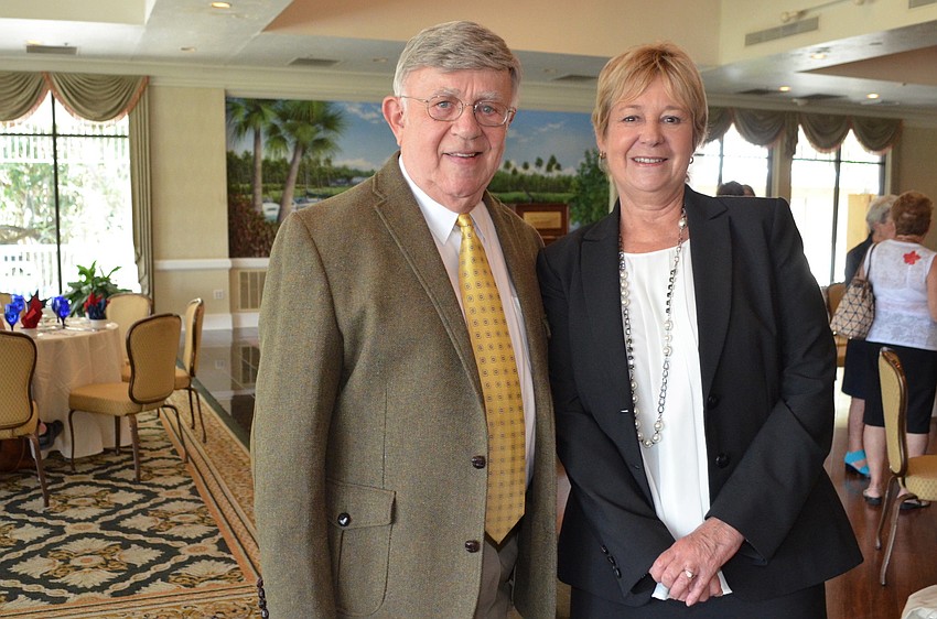 Longboat Key Democratic Club President Murray Blueglass and Sarasota County Supervisor of Elections Kathy Dent