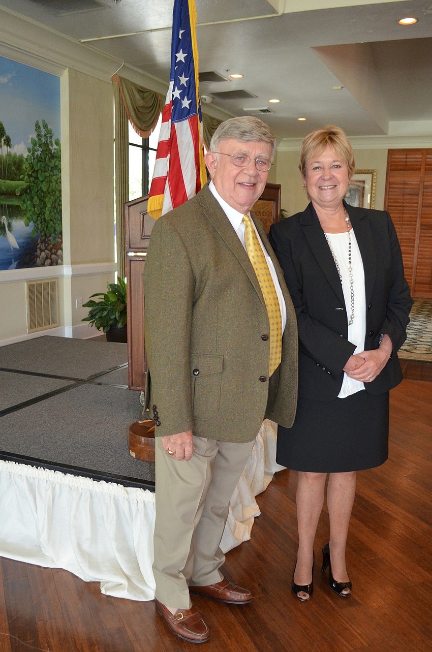 Longboat Key Democratic Club President Murray Blueglass and Sarasota County Supervisor of Elections Kathy Dent