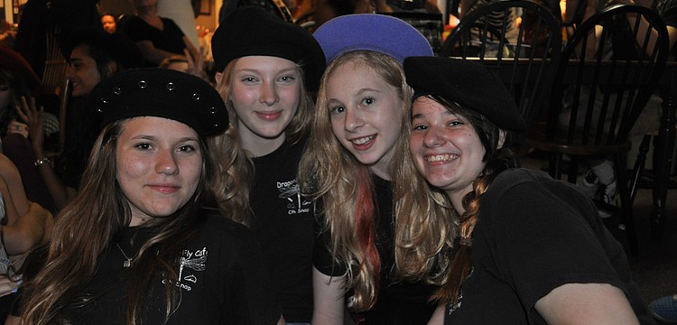 Alex Finnerty, Grace Castilow, Ashley Abrams and Jordana Gentile read some of their poetry