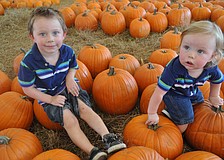 Hank and Cash Howard are veterans at the Pumpkin Festival so they know where to spend their time.