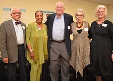 Louis Cabot, Michele Redwine, Sam Gibbon, Peppi Elona and Karen Geck were honored at the 5th annual Ageless Creativity Awards and Exhibition Friday, Oct. 18, at the Longboat Key Center for the Arts.