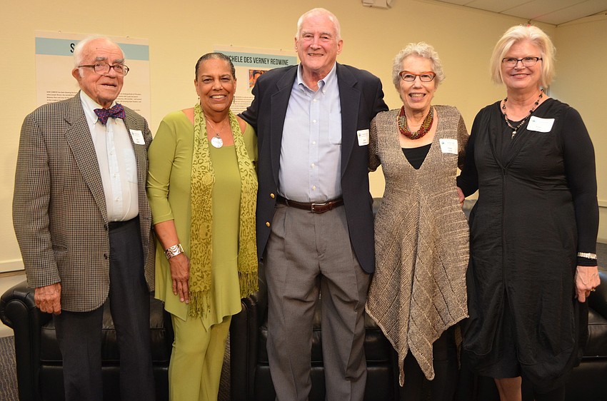 Louis Cabot, Michele Redwine, Sam Gibbon, Peppi Elona and Karen Geck were honored at the 5th annual Ageless Creativity Awards and Exhibition Friday, Oct. 18, at the Longboat Key Center for the Arts.