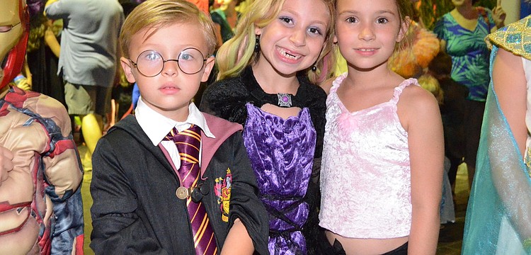 Jake McDonald, Lilah Davenport and Molly Dillon at Mote's Night of Fish, Fun and Fright.