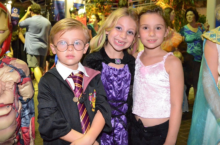 Jake McDonald, Lilah Davenport and Molly Dillon at Mote's Night of Fish, Fun and Fright.