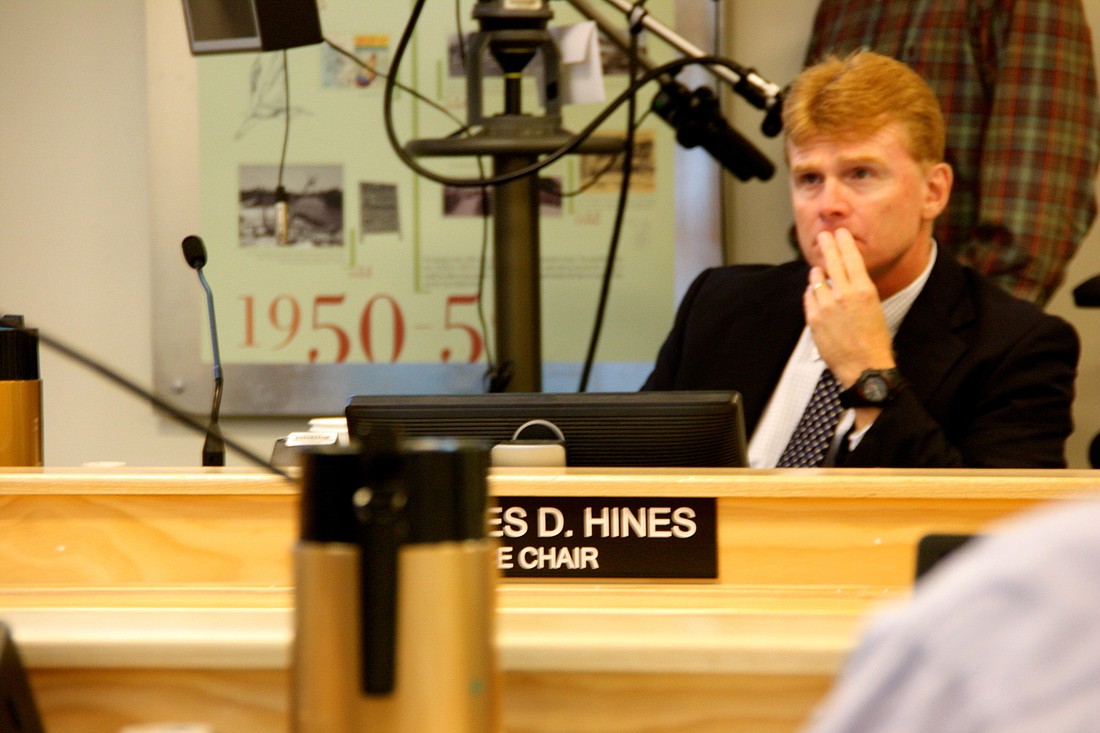 Sarasota County Commissioner Charles Hines spoke in defense of County Administrator Randall Reid at Wednesday's meeting, but ultimately voted for his removal.