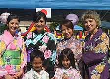 Hanako Owen, Mayuko Seto, Chieko Bransome, Emiko Seto with Cocomi Bransome and Mirai Menta represented Japan